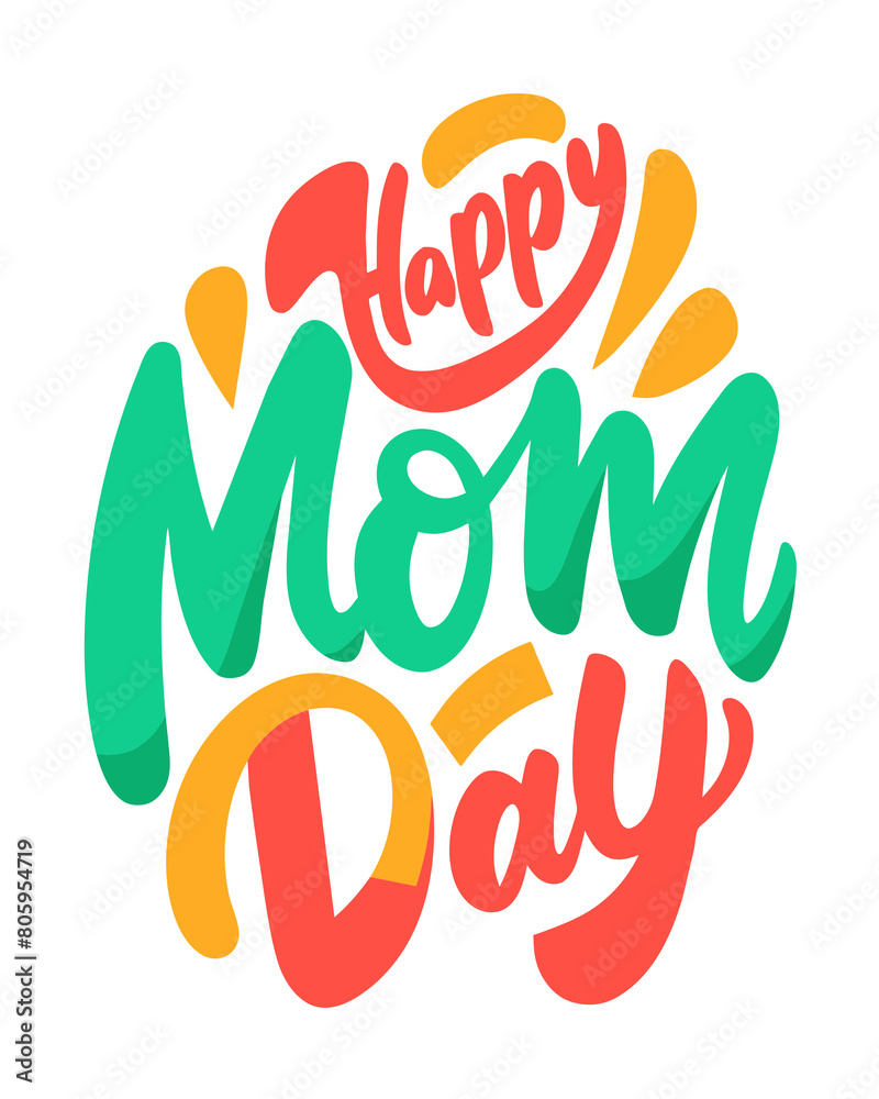 Naklejka premium mom day text on white background