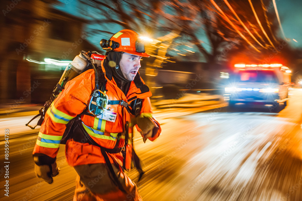 A paramedic races against time to save a life, every second critical in their mission.