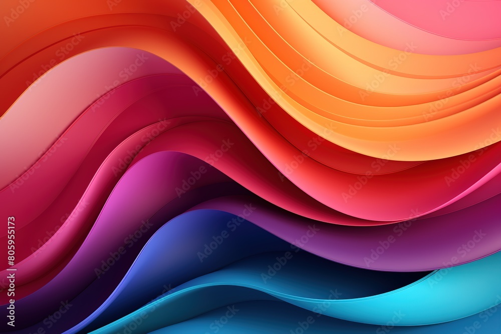A colorful wave with a red stripe on the left and a yellow stripe on the right A colorful wave with a red stripe on the left and a yellow stripe on the right