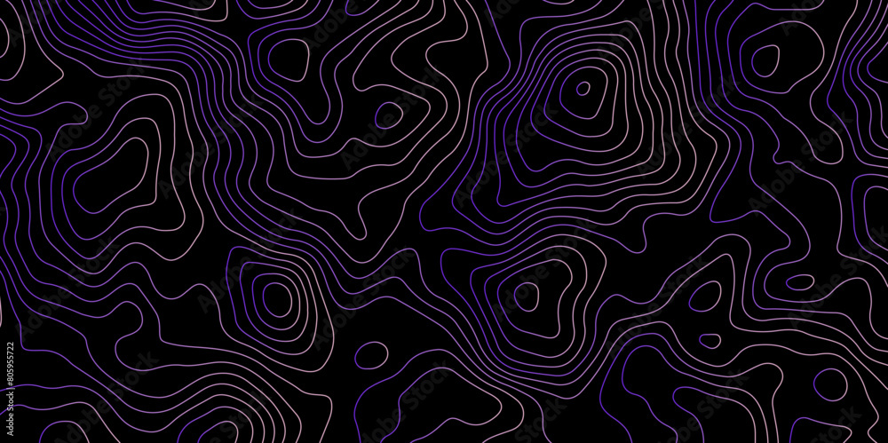 Dark background abstract topology gradient lines vector