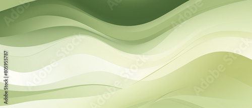 Olive, green and cream color gradient wave background.