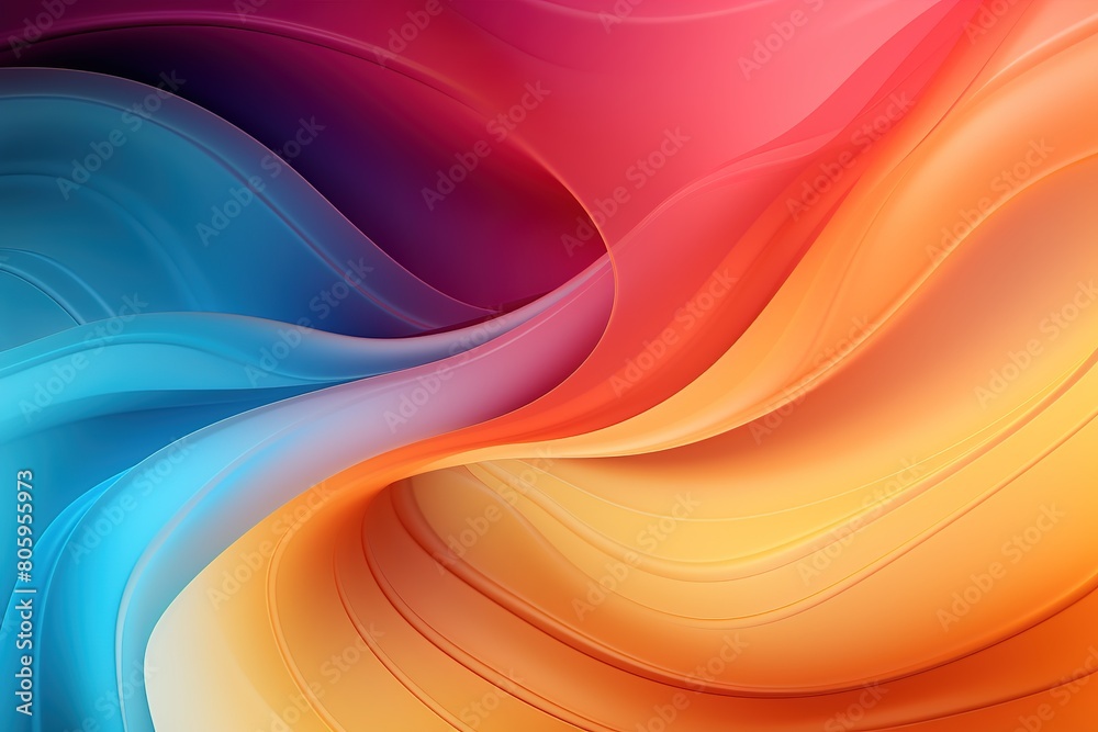 A colorful wave with a red stripe on the left and a yellow stripe on the right A colorful wave with a red stripe on the left and a yellow stripe on the right