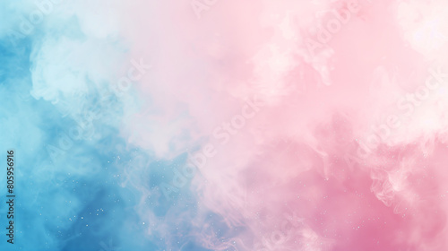 A soft gradient blur of powder blue and baby pink  creating a dreamy and soothing atmosphere