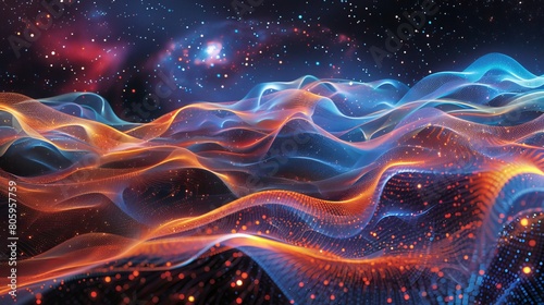 The Fabric of Spacetime: Bending and Curving the Cosmic Landscape © xelilinatiq