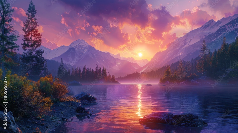 Mountains, forests and rocks revealed creating fascinating images
