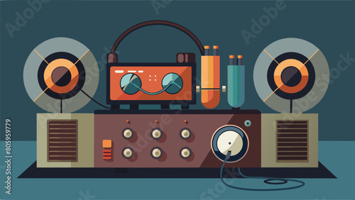 A stateoftheart tube headphone amplifier providing a truly immersive listening experience for those latenight vinyl sessions. Vector illustration