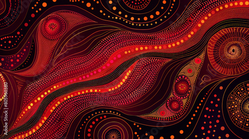 Dreamtime Patterns: An Ethereal Display. Generative AI