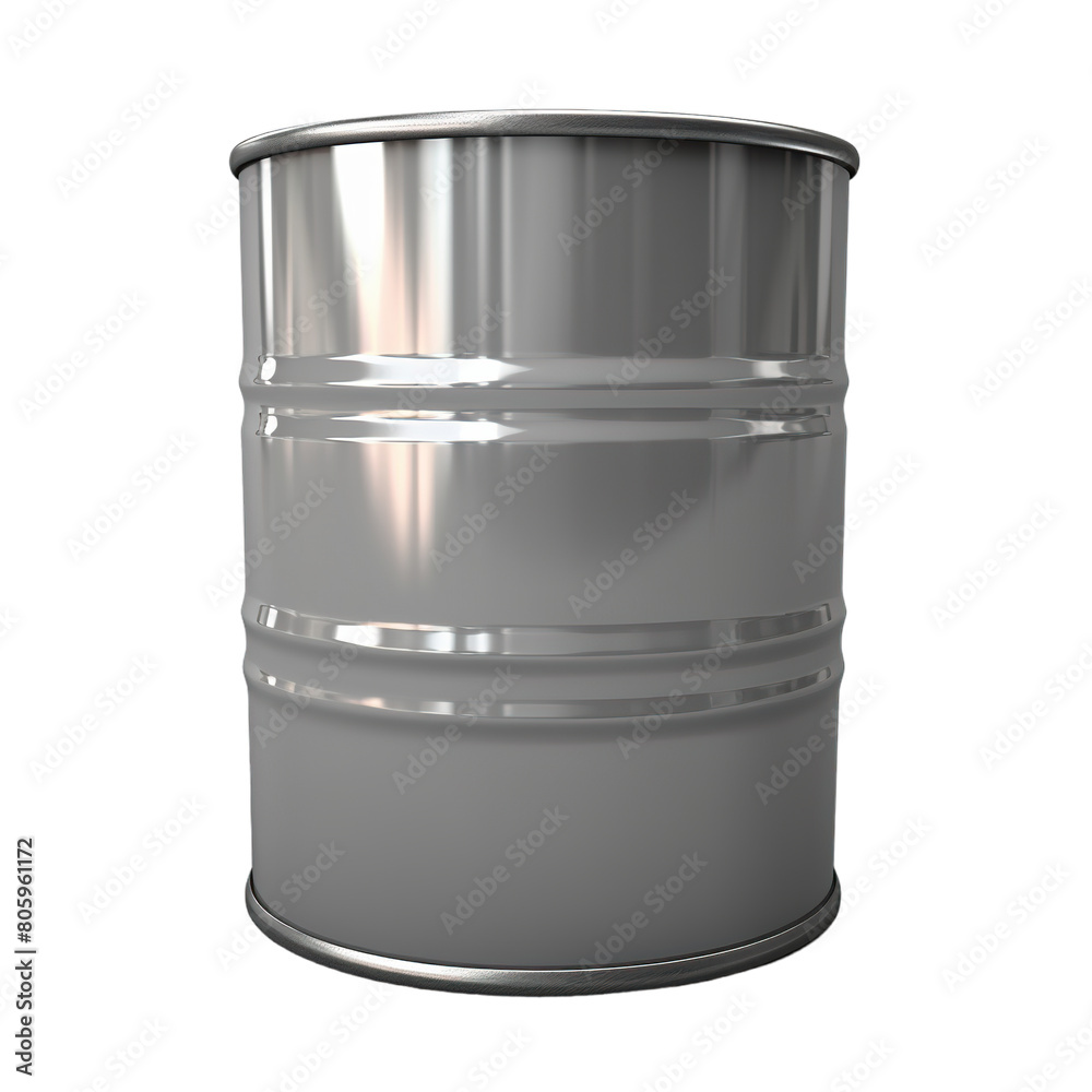 A black metal oil drum, used for industrial storage of liquids like fuel or chemicals, stands alone on a clean white background A black metal oil drum, used for industrial storage of liquids like fuel or chemicals, stands alone on a clean white background
