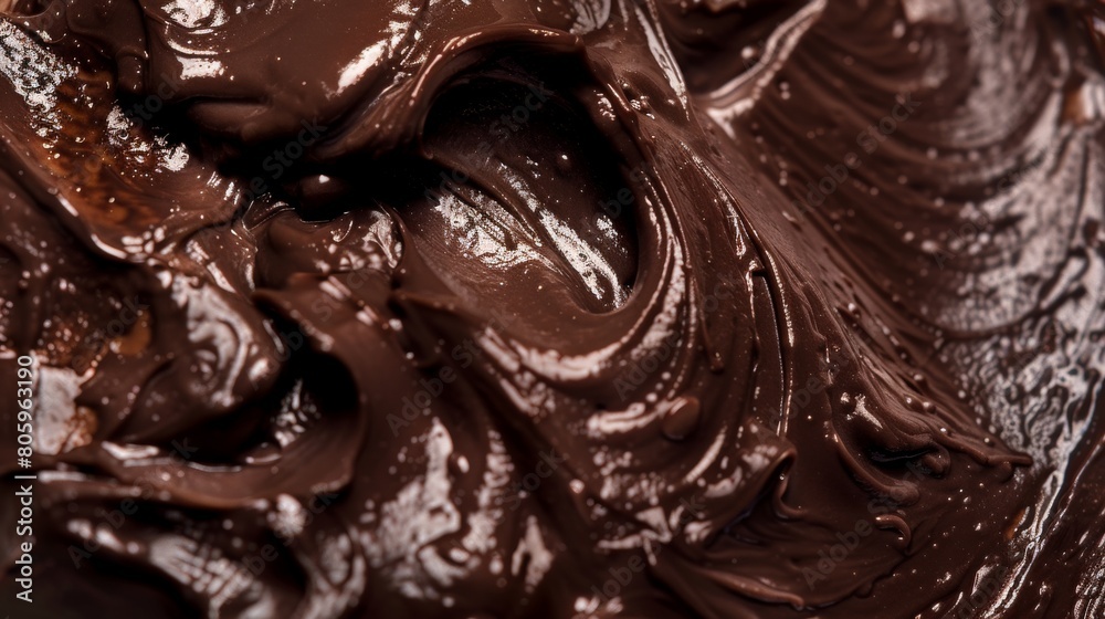 Creamy Chocolate Ganache Close-up Texture Creamy Chocolate Ganache Close-up Texture