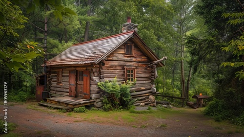 The Rustic Log Cabin in the Heart of the Wilderness