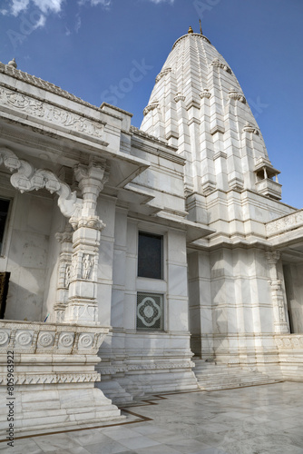 Jaipur, India: Birla Mandir temple in Jaipur. Built in 1988, it is made entirely of white marble. It is dedicated to Lakshmi and Vishnu. photo