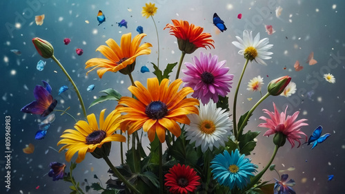 colorful flower bouquet for garden and landscapes 