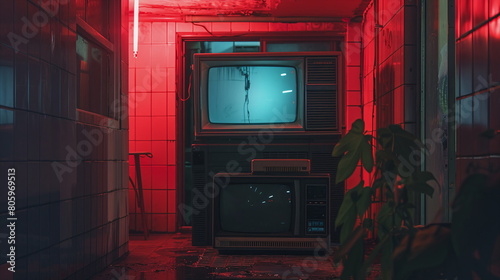 Symbol picture for old vintage TV / television