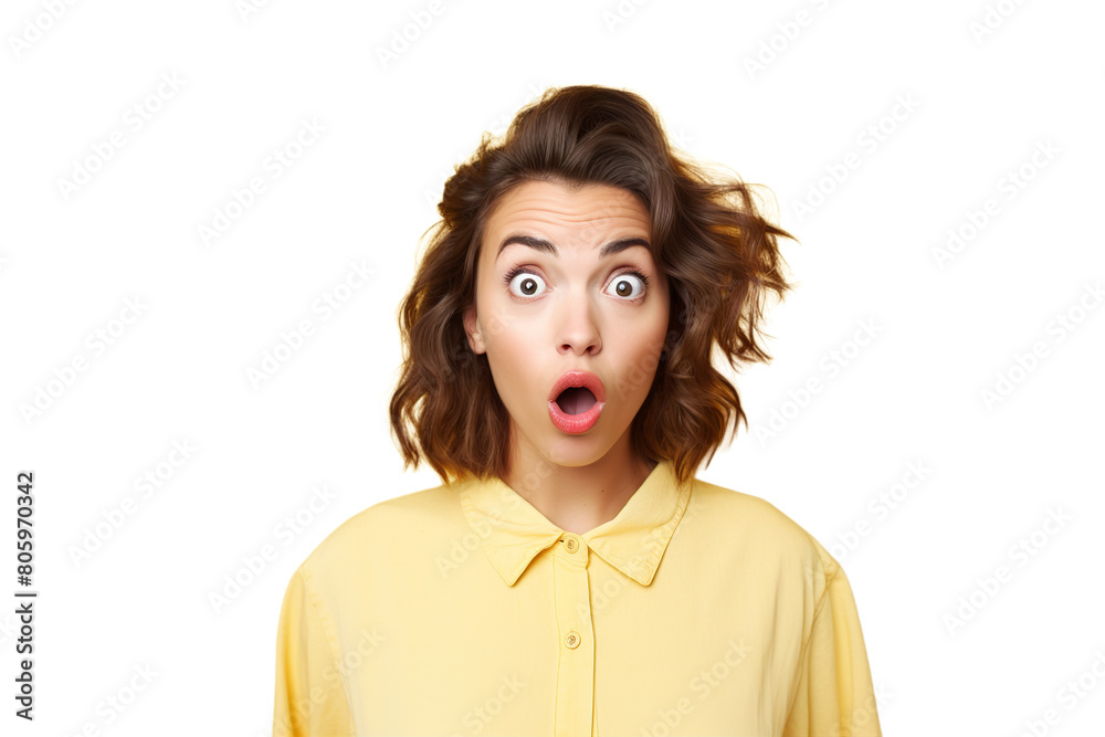 Surprised Woman Screaming in Shock