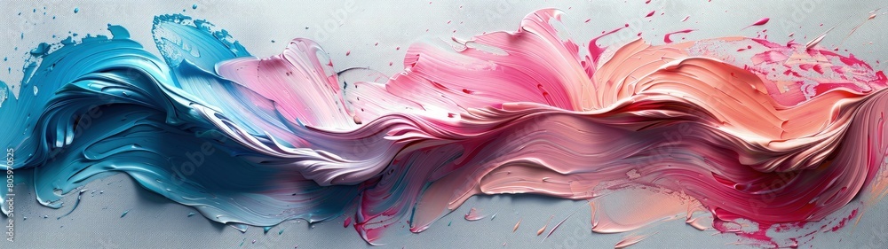 Dynamic abstract background with a mixture of pink and blue oil paint strokes, can be utilized for printed materials such as brochures, flyers, and business cards. Dynamic abstract background with a mixture of pink and blue oil paint strokes, can be utilized for printed materials such as brochures, flyers, and business cards.