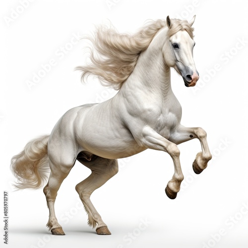 jumping horse isolated on white background