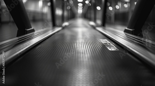 Empty treadmill, silent strides. photo