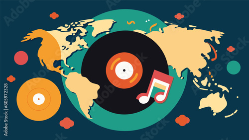 A Tumblr blog dedicated to showcasing rare and unique vinyl record covers from around the world celebrating the global reach and influence of this Vector illustration photo