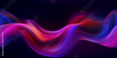 Magenta abstract seamless pattern with purple gradient waves, in dynamic neo traditional style photo