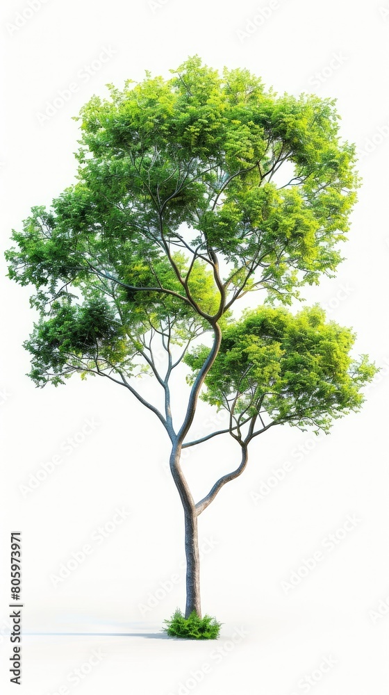 Serene Green Tree Illustration Serene Green Tree Illustration