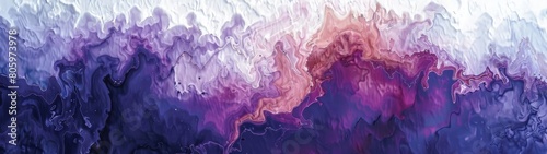 Dynamic abstract background of purple oil paint strokes, can be utilized for printed materials such as brochures, flyers, and business cards.