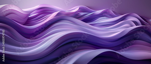 Wavy violet backdrop with a luxurious, flowing texture like silk