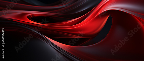 Abstract red design with flowing lines and a glowing effect for wallpapers or backgrounds
