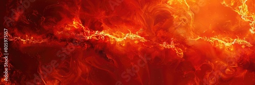 Fire Red. Inferno Background with Flames of Heat and Burning Red Colors