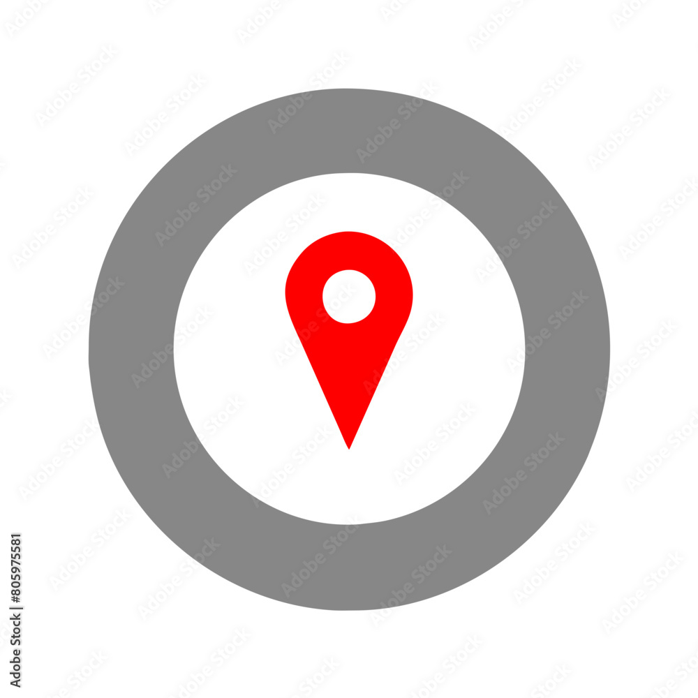 graphics large red  3d pin
