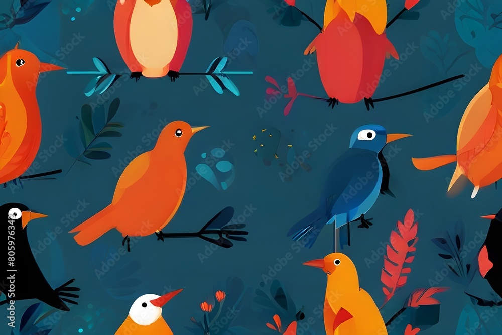 background with birds.generative.ai background with birds.generative.ai