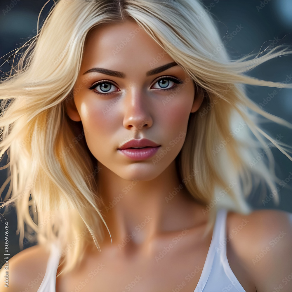Portrait of a pretty young woman. Beauty, fashion. Portrait of a beautiful top model with makeup in fashion clothes. Portrait of a pretty young woman. Beauty, fashion. Portrait of a beautiful top model with makeup in fashion clothes.