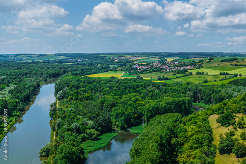 Ausblick auf die Region Marxheim im nordschwäbischen Kreis Donau-Ries im Frühsommer