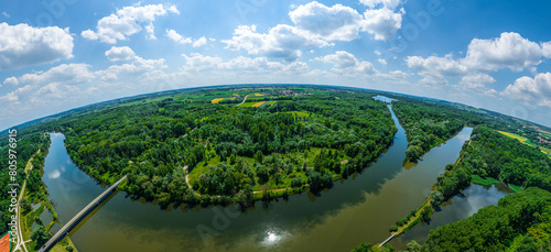 Ausblick auf die Region Marxheim im nordschwäbischen Kreis Donau-Ries im Frühsommer photo