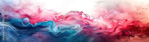 Dynamic abstract background with a mixture of red and blue oil paint strokes, can be utilized for printed materials such as brochures, flyers, and business cards.