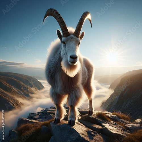 goat in the mountains photo