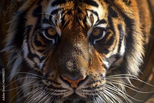 Close-Up of a Tiger s Intense Stare 