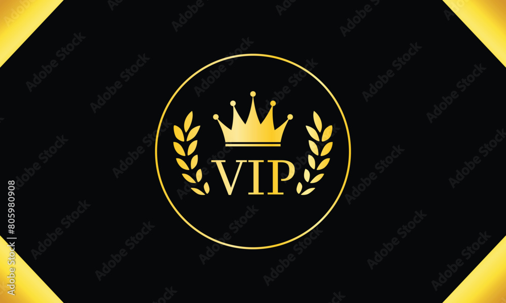 Naklejka premium VIP collection of golden ticket, gold ticket, free ticket, gold Drink ticket