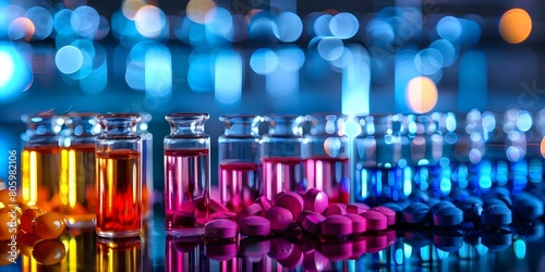 Exploring New Drug Compounds in Biopharmaceuticals: An In-Depth Molecular Analysis. Concept Drug Discovery, Biopharmaceuticals, Molecular Analysis, New Compounds, In-Depth Research photo