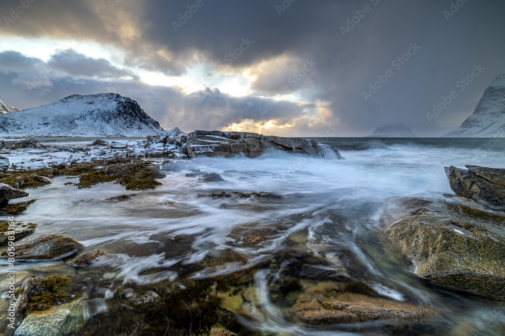Obraz premium Sunset - Lofoten