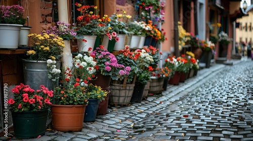 flowers in a street © hallowen