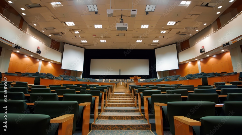 empty university auditorium hall