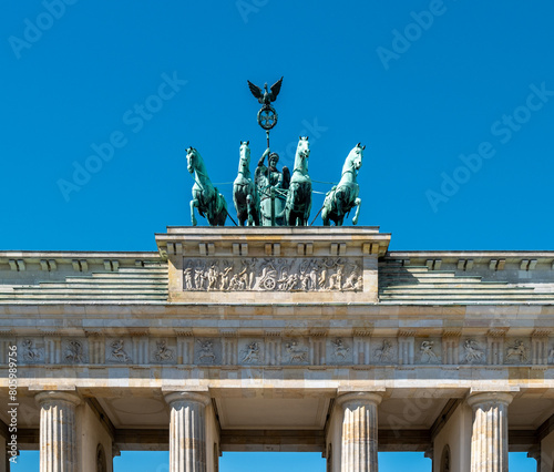 Berlin Brandenburg Gate. Historic germany architektur and point of interest photo