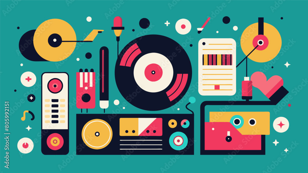 The endless possibilities for creativity and experimentation with vinyl from scratching and sampling to creating unique remixes making it a beloved Vector illustration