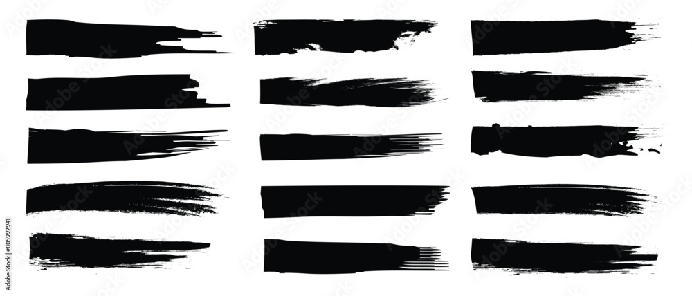Vector black paint, ink brush stroke, brush, line or texture. Dirty artistic design element, box, frame or background for text. Vector black paint, ink brush stroke, brush, line or texture. Dirty artistic design element, box, frame or background for text.