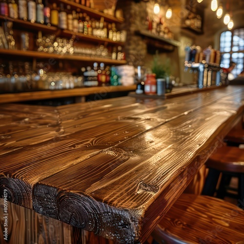 bar wooden table counter