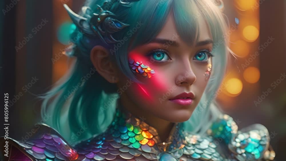 3Dアニメ系の女性ポートレート,Generative AI 3Dアニメ系の女性ポートレート,Generative AI