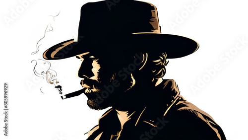  Iconic Silhouette Amidst the Wild West | Generative AI