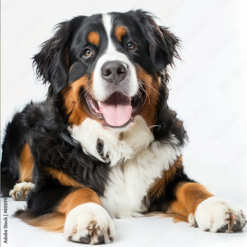 mountain dog, white background