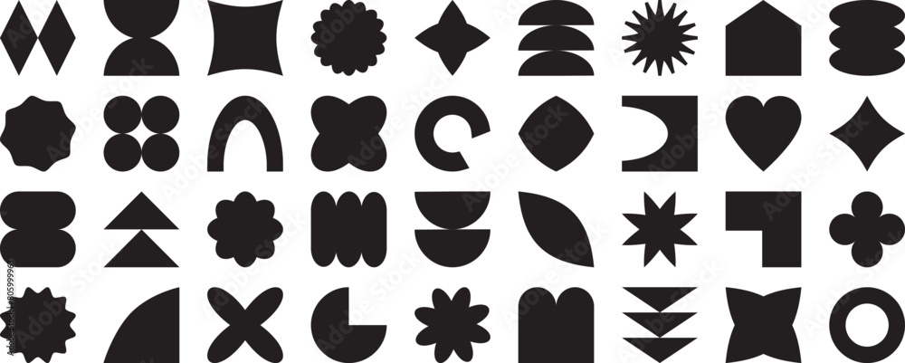 Y2k shape element, abstract retro figure, modern funky sticker, geometry simple form, groovy futuristic vector icon, black silhouettes on white background. Simple vintage illustration Y2k shape element, abstract retro figure, modern funky sticker, geometry simple form, groovy futuristic vector icon, black silhouettes on white background. Simple vintage illustration