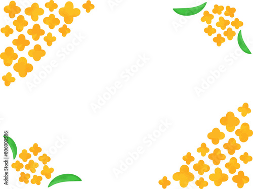 金木犀　フレーム　ベクター